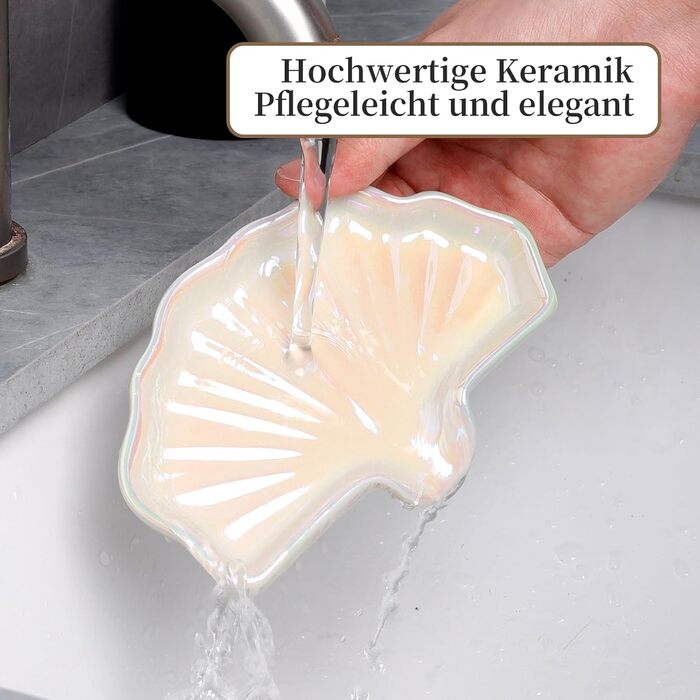 Керамічна мильниця з піддоном Antis's Home, Зелений мильниця-тримач для ванної, душу та умивальника, Сучасний дизайн