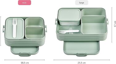 Mepal Bento Lunchbox Take A Break - ланчбокс з відділеннями 1500 мл (Old Nordic Blue)