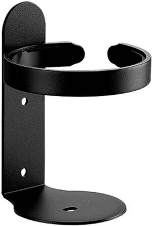 Wall-Mounted Toothbrush Holder - No Drilling Required. Toothbrush Holder, Toothbrush Holder Bracket, Cup Holder - Self-Adhesive, Travel, Aluminum, Bathroom Wall Mount (9.2x7x12.5cm) (Black)