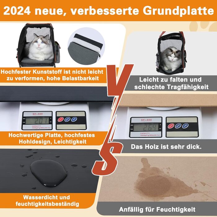 Транспортна сумка Demigreat для котів та собак до 7 кг, дихаюча переноска для середніх та маленьких котів та собак, сумка-переноска для тварин M (42x22x25CM) (L (50x28x30CM), темно-сірий)