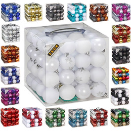 Набір прикрас на ялинку 64 шт. 6 см, пластикові, ударостійкі, для декору ялинки