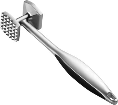 Молоток для м'яса Fleischhämmer з нержавіючої сталі, двосторонній, для шніцелів, котлет, стейків - ніж для розм'якшення м'яса