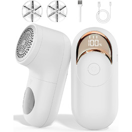 Електричний видалення ворсу для одягу - портативний бездротовий прилад для чищення одягу з LED-дисплеєм (чорний)