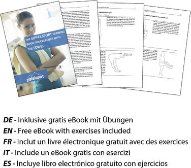 Набір мікрофібрових рушників Gipfelsport для сауни, фітнесу, спорту та пляжу. Розміри: S (80x40 см), M (110x50 см). Колір: помаранчевий