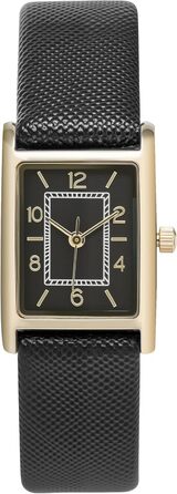 Жіночий годинник з шкіряним ремінцем, кварцовий, водостійкий, модний, креативний, для жінок та дівчат (T-black Gold-b)