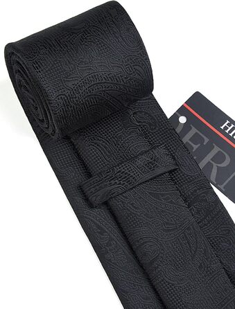 HISDERN Комплект краватки та нагрудного хустинки з квітковим візерунком Пайслі, зелений/чорний