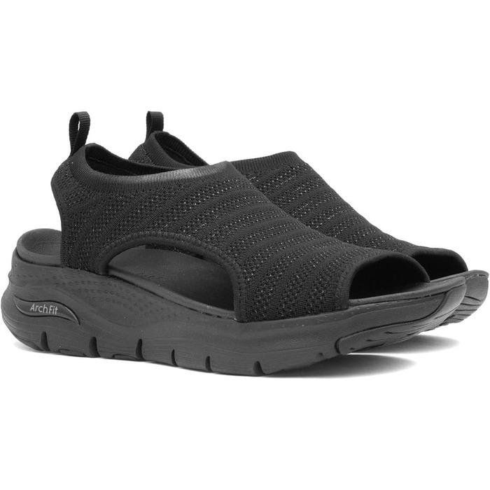 Skechers Arch Fit City Catch: жіночі сандалі з текстилю (38 EU, чорні)