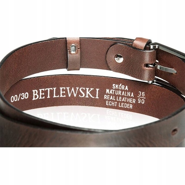 Шкіряний ремінь BETLEWSKI LIC30-0 коричневий, 105 см