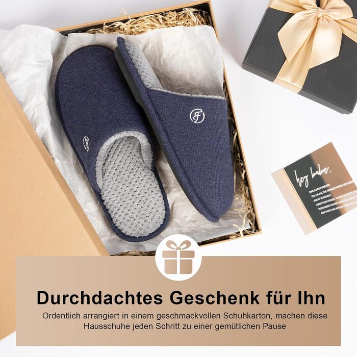 Чоловічі тапочки-шкарпетки EverFoams з м'якою піною Memory Foam, 42/43 EU, темно-синій