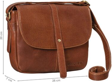 Сумка жіноча STILORD Kira Leder Vintage коньячного кольору (коричневий) - маленька шкіряна сумка через плече для вечірок та відпочинку