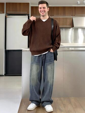 Чоловічі джинси Baggy JMIERR широкого крою, стрейч, вінтаж Y2K, сірі (M)