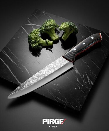 Ніж кухарський Pirge 21 см з нержавіючої сталі DIN 1.4116, Full Tang, ручка з композитного дерева, 56 HRC