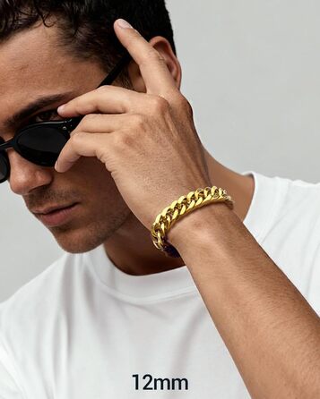 Чоловічий браслет PROSTEEL з нержавіючої сталі з 18k золотом, чорний, ланцюговий, 19/21/23см, 8мм/12мм/16,5мм/17мм, браслет для чоловіків, стимпанк, хіп-хоп, мода