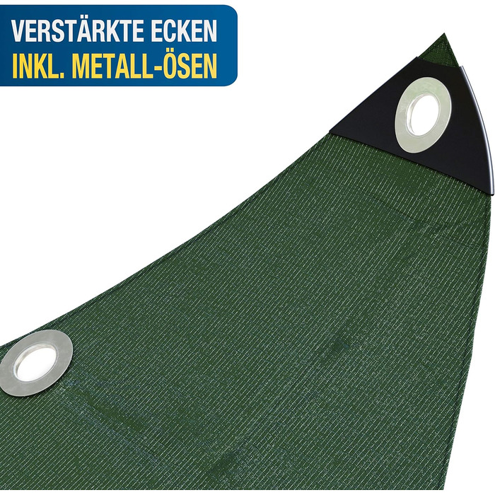 Professional Tarp 240 g/m² [3x4m] - Robust woven tarp with eyelets - Waterproof and UV resistant tarp - Tarp for outdoor use - Weatherproof all-purpose tarp including 6 tarp straps