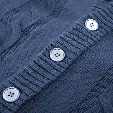 Світер чоловічий PJ PAUL JONES з кофтами, в'язаний з візерунком, з трикотажною фактурою та стійким коміром для осені/зими (M, Синій)