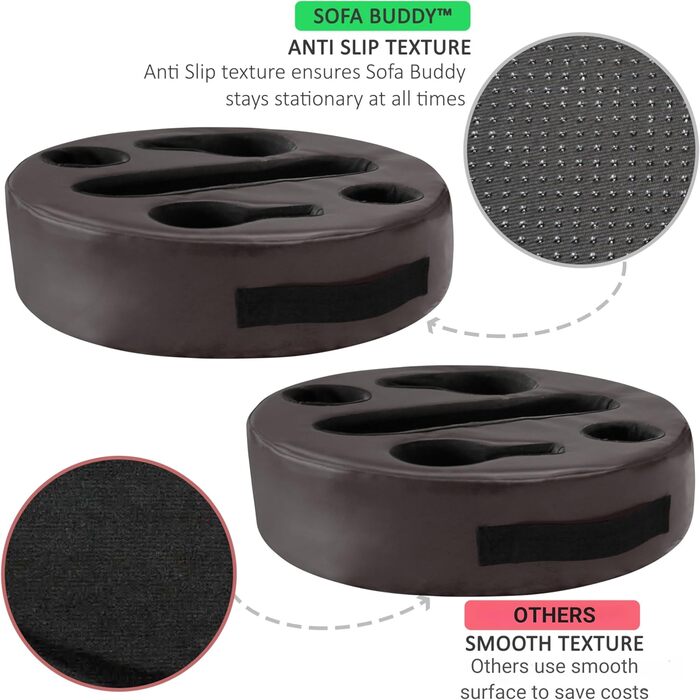 Sofa-Buddy Practical Couch Cup Holder, Couch Coaster, Sofa Cup Holder. The perfect couch accessory.