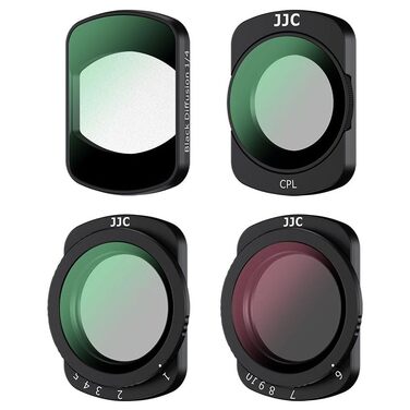 Набір магнітних фільтрів JJC для DJI Osmo Pocket 3 (6 шт): ND8, ND16, ND32, ND64, ND256 та CPL-поляризаційний фільтр для екшн-камери