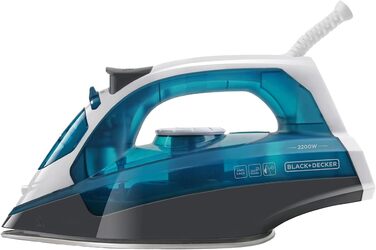 Праска з парою Black+Decker Blau BXIR2200E, 2200 Вт, пластик, 370 мл, 120 г/хв