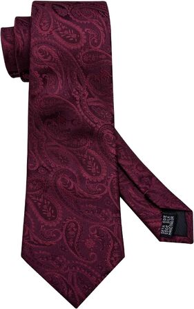 Комплект краватка, нагрудна хустка та запонки Barry.Wang для весілля та ділових зустрічей (гранатовий)