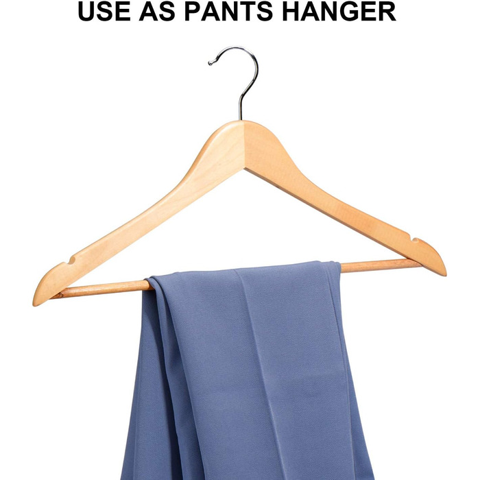 HOUSE DAY Clothes Hangers Wood Natural Clothes Hangers Natural Wood Clothes Hangers 20 Pieces Clothes Hangers Stable Clothes Hangers Swivel Jacket Hangers Suit Hangers Clothes Hangers Wood Wide 44.5cm made of natural wood