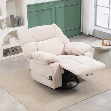 HOMCOM Recliner with Massage Function, Electric TV Chair with Heating Function, Reclining Function, Swivel Massage Chair with Spring System | Aosom