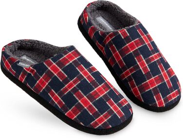 Тапочки чоловічі Dunlop з підкладкою, антиковзкі, з Memory Foam, 44 EU, темно-синій, бордовий