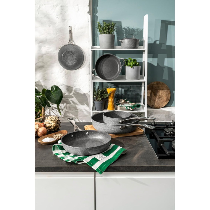 Сковорода BALLARINI Salina з антипригарним покриттям, 24 см, для всіх плит, алюміній, сіра