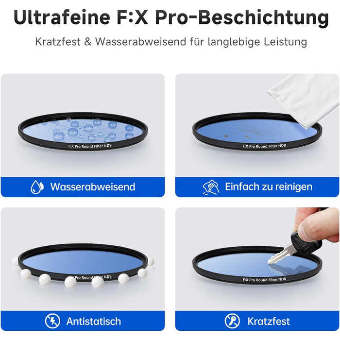 Набір фільтрів Rollei F:X Pro ND (ND8, ND64, ND1000) для об'єктивів 55 мм - 3 шт.