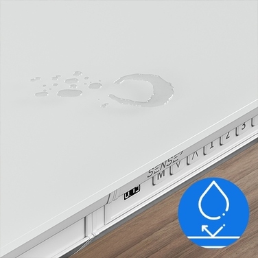 Електричний стіл з регулюванням висоти до 118 см Sense7, скляна стільниця 120x60 см + LED-підсвітка