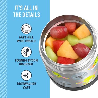 Контейнер для їжі THERMOS Funtainer з нержавіючої сталі, вакуумна ізоляція, 284 мл (Мандалоріанець)