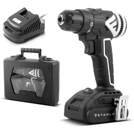 Акумуляторний шуруповерт STAHLWERK 18V Brushless з набором: акумулятор, зарядний пристрій, кейс (ABS-18 ST)