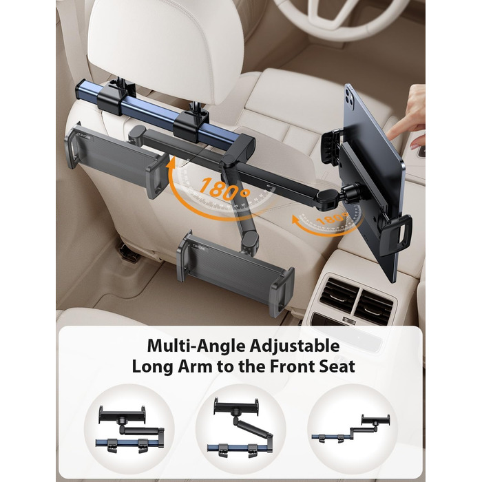 Тримач для планшета TRYONE в авто, кріплення на підголівник