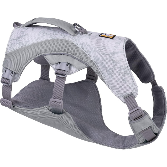 RUFFWEAR Swamp Cooler Dog Harness and Handle, Lightweight Running Gear Keeps Pets Cool in Hot Weather, Adjustable, Durable & Cooling, 2 Leash Ports, Graphite Gray (Large/XL, 81-107cm)