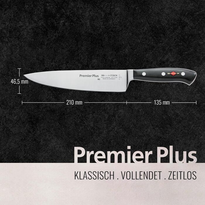 Ніж кухонний F. Dick Premier Plus 21 см, нержавіюча сталь X50CrMoV15, 56 HRC