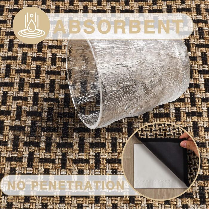 При Entrance килимок для входу LEKEEPGO 60x90 см, протиковзний вологопоглинаючий килим для дому та дверей, чорний