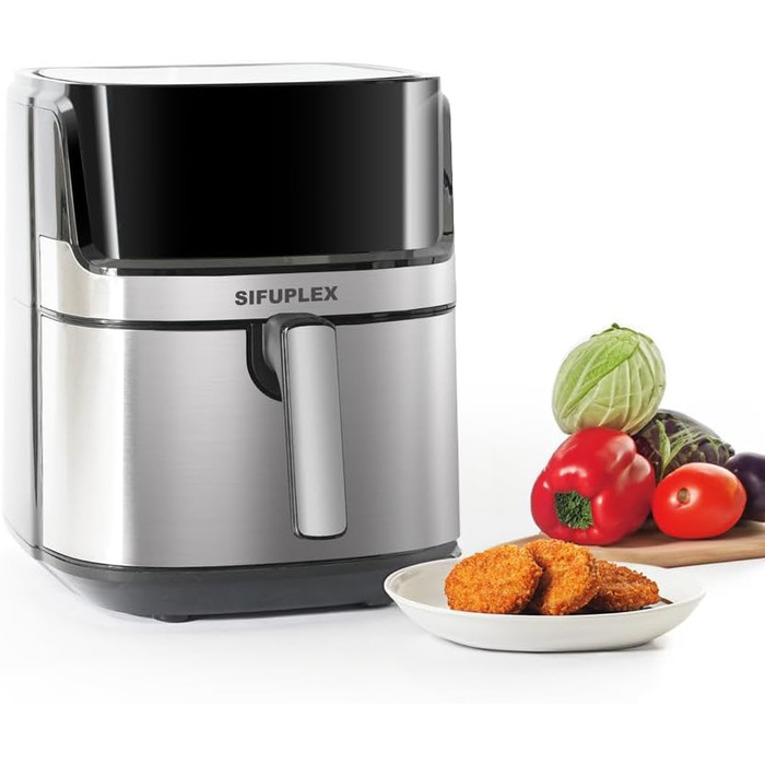 Фритюрниця Sifuplex з гарячим повітрям 6.5L з Rapid Air, сенсорне управління, 3 функції: смаження, випікання, розморожування