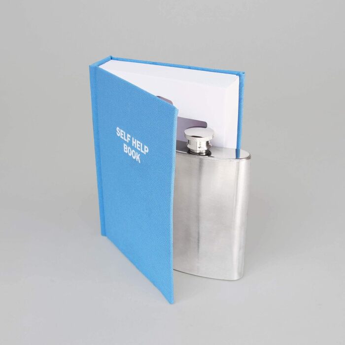 Фляга-секрет Suck UK 'The Good Book' (120мл, нержавіюча сталь, блакитна)