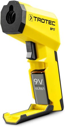 Інфрачервоний термометр Trotec BP21 з лазерним цілевказівником – вимірювання температури від -35°C до +800°C, визначення точки роси, пірометр (-50°C / +380°C)