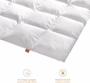 sleepling 197141 extra light summer down duvet, New white down (90%) and feathers (10%), Made in EU, Ökotex, Downpass, 135 x 200 cm, white 135 x 200 cm extra light