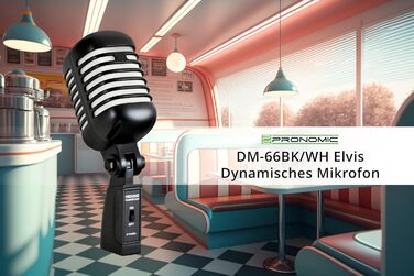 Pronomic DM-66R: Ретро-мікрофон для вокалу, динамічний, чорно-білий