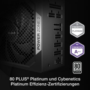 Блок живлення для ПК be quiet! Power Zone 2, 750W, сертифікація 80 Plus та Cybenetics Platinum