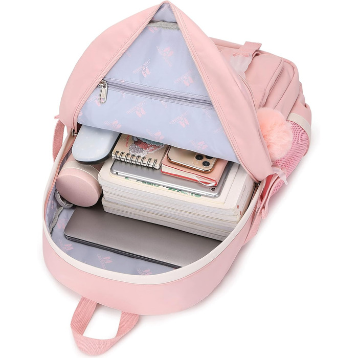 Рюкзак для дівчат Hey Yoo: стильний рюкзак для школи, коледжу, середньої та старшої школи. Рожевий колір.