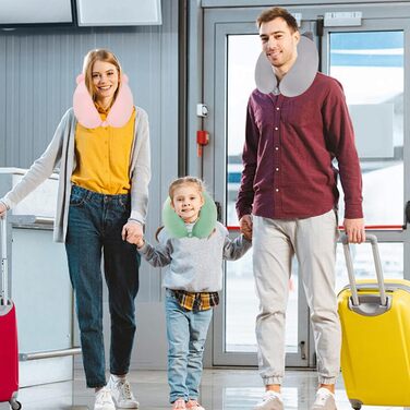 Подушка для шиї Tier Reisekissen з ефектом пам'яті, колір сірий (кіт)