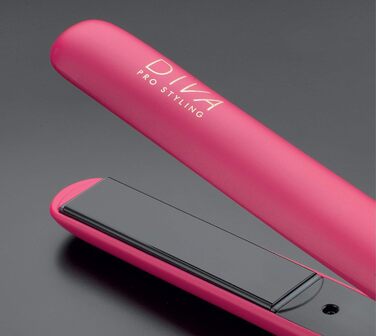 Diva Pro Styling Digital Flat Iron - Ceramic Plates - Auto Shutoff - 3m Cord (Magenta)