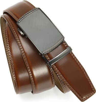 Чоловічий шкіряний ремінь CHAOREN з автоматичною пряжкою, 35 мм, без дірок, регульований розмір, для ділового костюма