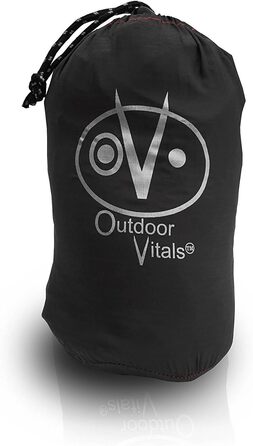 Гамак Outdoor Vitals Ultraleichte (Антрацит, Single Plus) з кріпленнями: Whoopie Sling, ременями для дерев та сумкою