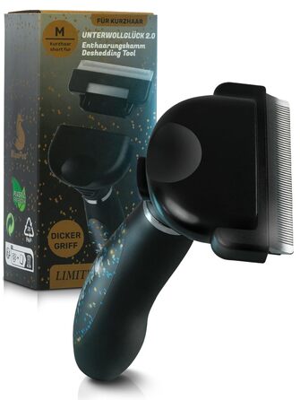 Щітка для котів та собак BluePet 2.0 для короткошерстих порід - видаляє відмерле волосся та підшерсток. Ідеальна для линяння (Limited Edition)