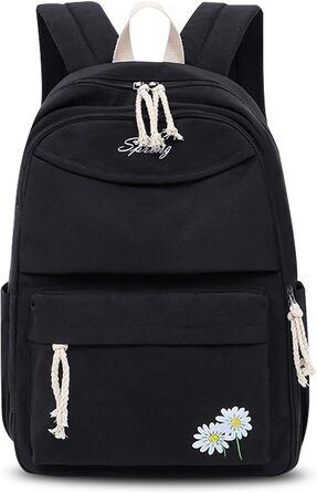 Чорний рюкзак FANDARE для школи, подорожей, універу та повсякденного використання (для хлопців та дівчат, підлітки)