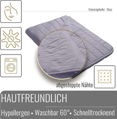 Black Forest Fox Camper Orthopedic Visco Neck Support Pillow Set with 1 Aloe Vera Cover & 1 Cotton Pillowcase, grey | Oeko-TEX (Campovolo-Grey, Visco Pillow Cover 2 Pieces 30 x 50)
