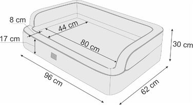 Dog bed, pet furniture, cat bed, removable cover, dog basket, dog cushion, dog lounger, sleeping places, dog sofa, XL: 96x62 cm (2: 96x62 cm, Graphite)